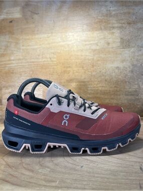 On CloudVenture WATERPROOF Womens Size 9 Trail Running Shoes Ruby Magnet